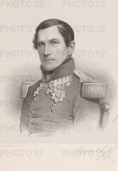 Reproduction of a photograph of a portrait of Léopold I, King of Belgium, print, reproduction,