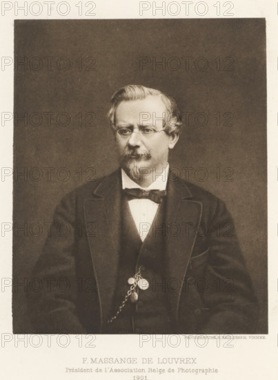 F. Massange-de Louvrex, Portrait of Ferdinand Massange-de Louvrex, page, photomechanical print,