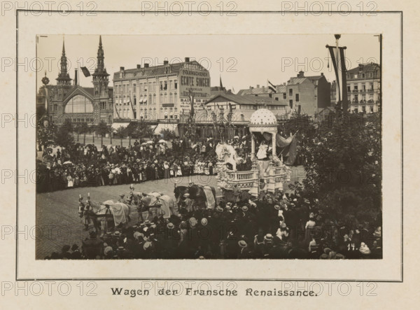 Wagon of the French Renaissance, photograph, page, Antwerp, c. 1899, photographer, paper, printing,
