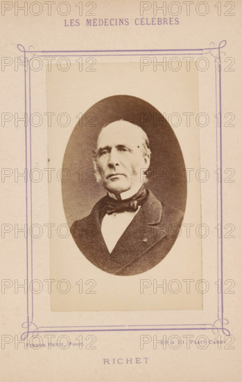 Portrait of Alfred-Louis-Dominique Richet, Richet, photograph, page, inscription: '(Publication de