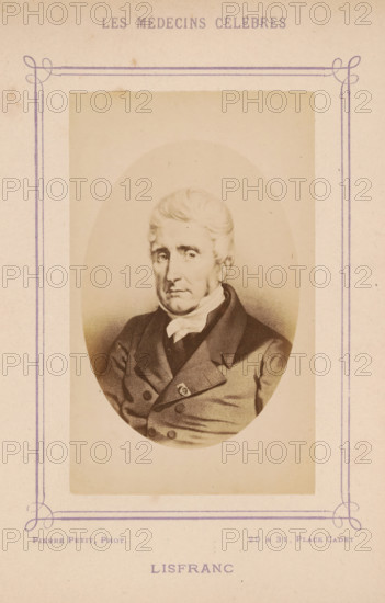 Lisfranc, Photo reproduction of a portrait of Jacques Lisfranc de St. Martin, photograph,