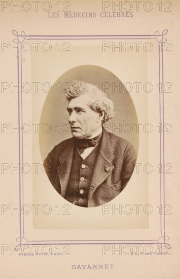 Portrait of Louis Denis Jules Gavarret, Gavarret, photograph, page, inscription: '(Publication de
