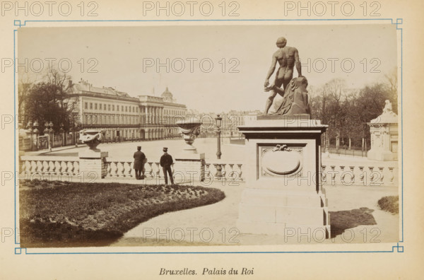 View of the Royal Palace in Brussels, Bruxelles. Palais du Roi, photograph, page, Brussels, c. 1875