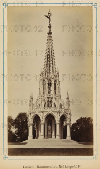 View of the Monument to the Dynasty, Laeken. monument du Roi Léopold 1er, photograph, page, Laeken,