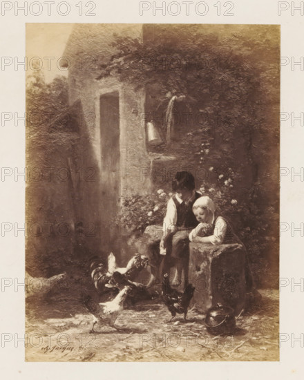 Photo reproduction of Le repas partagé by Ch, Jacques, photograph, reproduction, page, after