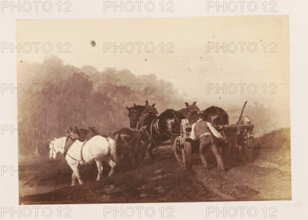 Photo reproduction of L'Attelage by Edmond Tschaggeny, photograph, reproduction, page, after