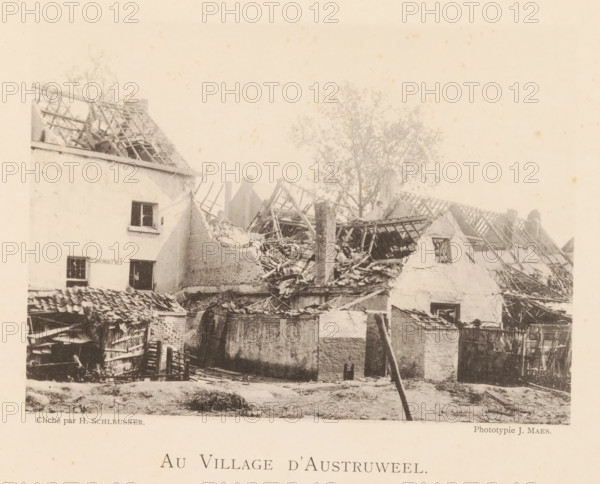 Au Village d'Austruweel, Destroyed houses in Oosterweel after the explosion of a munitions factory