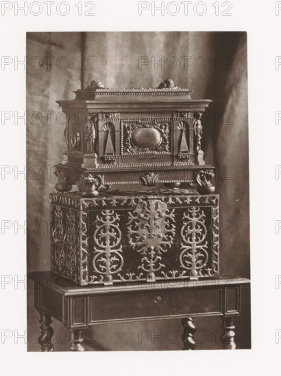 Two chests, displayed during the 1873 Exposition Rétrospective in Tours, France, page,