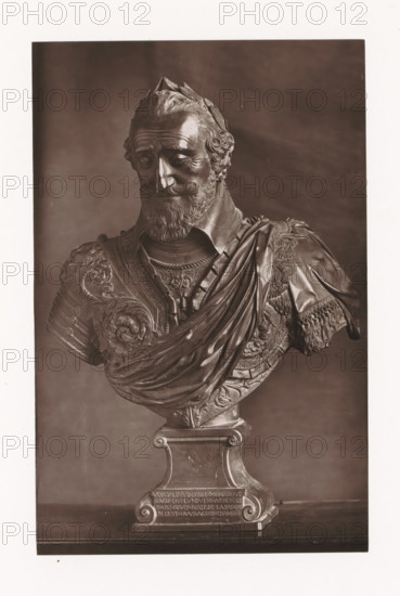 Bust of Henry IV of France, displayed during the Exposition Rétrospective of 1873 in Tours, France,