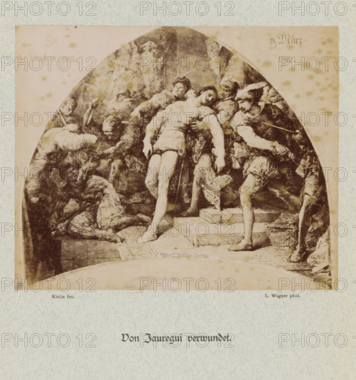 Wounded by Jauregui, Photographic reproduction of Wounded by Jauregui by Laurens Lodewijk Kleijn,