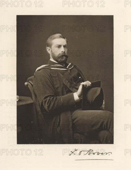 Portrait of Frederick Orpen Bower, FO Bower, page, photomechanical print, cliché maker: T. & R.