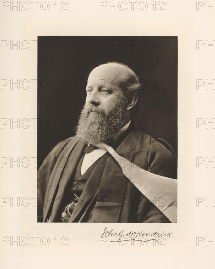 Portrait of John Gray McKendrick, John G. MKendrick, page, photomechanical print, cliché maker: T.