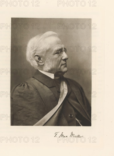 F. Max Müller, Portrait of Max Müller, page, photomechanical print, cliché maker: T. & R. Annan &