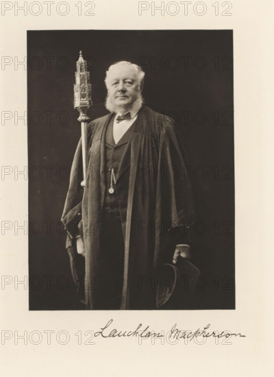 Portrait of Lauchlan Macpherson, page, photomechanical print, cliché maker: T. & R. Annan & Sons,