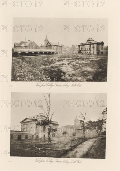 View from College Green, looking South West, looking North East, Two views of the college buildings