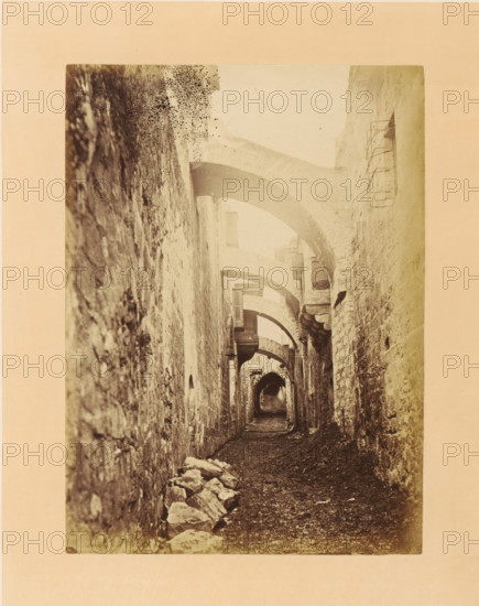 View into the Via Dolorosa, photograph, page, photographer: Horatio Herbert Kitchener, Via