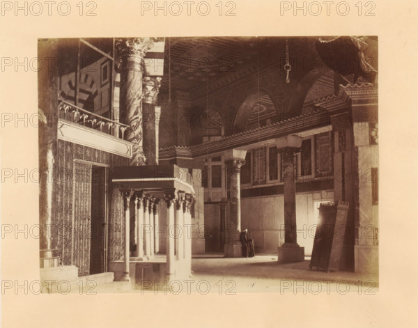 Interior of the Dome of the Rock on the Temple Mount, photograph, page, photographer: Horatio