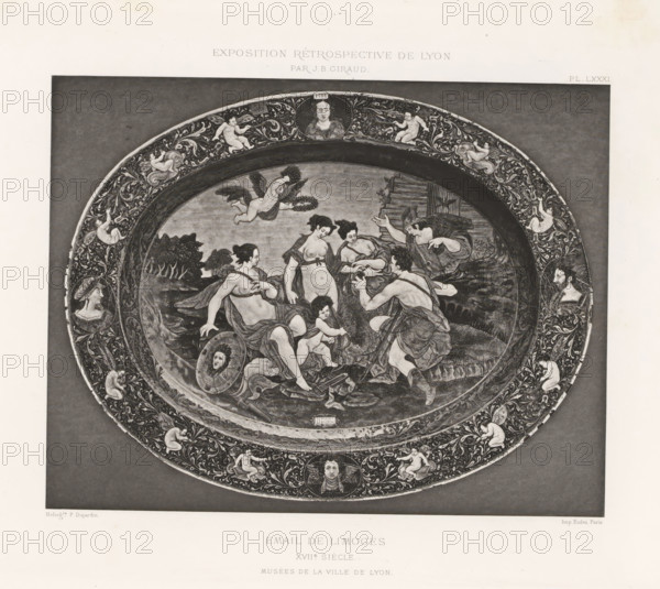 17th-century enamel sign, at the Exposition Rétrospective of 1877 in Lyon, France, photomechanical