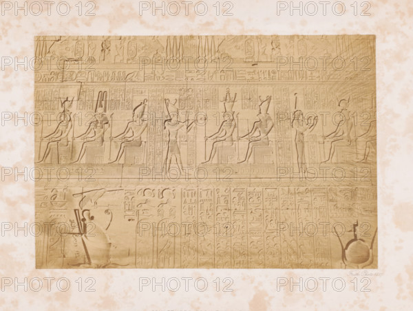 Hieroglyphics on the outer wall of the temple complex at Denderea, Sculptures from the outer wall,