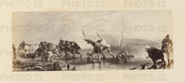Photo reproduction of an engraving by Curlers, after the painting by Sir George Harvey, photograph,