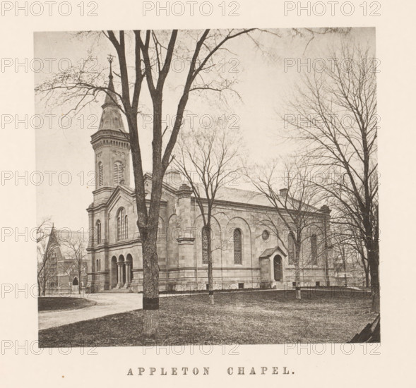 View of the Appleton Chapel of Harvard University, Appleton Chapel, page, photomechanical print, c.