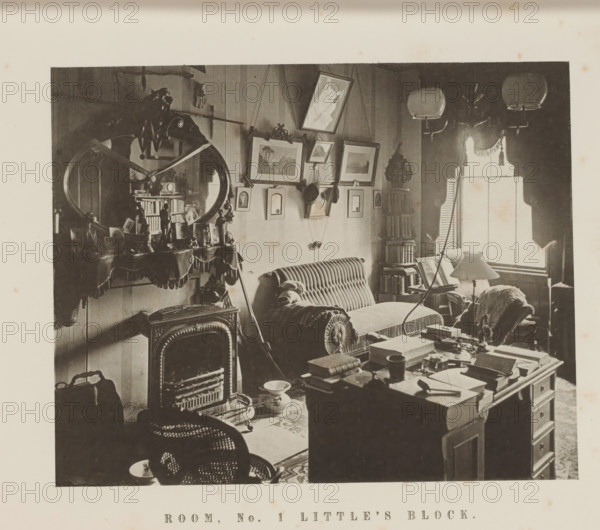 Interior of Room One in Little's Block of Harvard University, Room, no. 1 Little's Block, page,