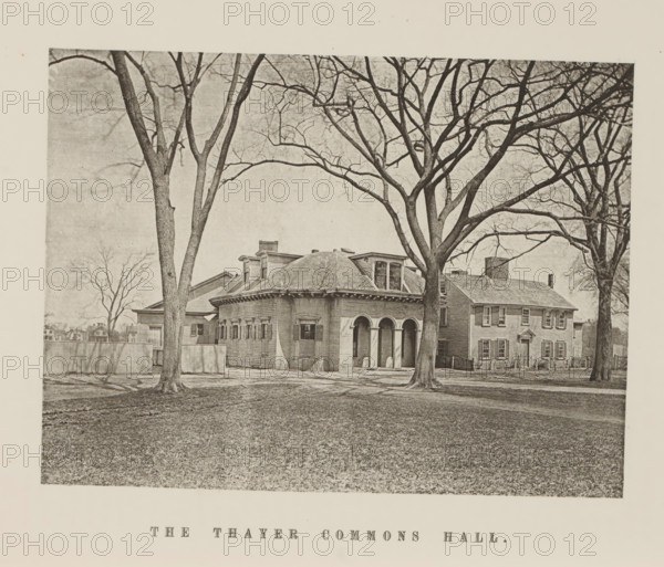 The Thayer Commons Hall, View of the Thayer Commons Hall of Harvard University, page,