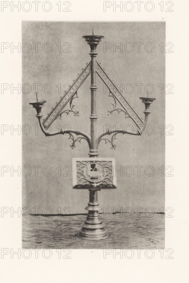 Easter candelabrum from the Saint-Vaast Church in Gaurain-Ramecroix, displayed at an exhibition of