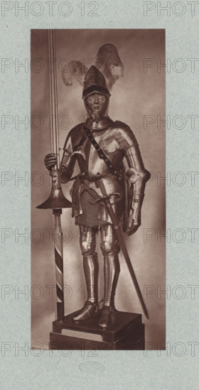 16th-century armor with lance and sword from the army of Henry II of France, from the collection of