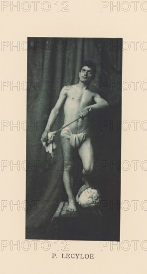 Portrait of an unknown half-naked man, Sentiment d'Art en Photographie, photomechanical print, This