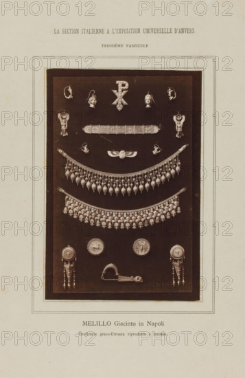 Melillo Giacinto in Napoli, Earrings and necklaces, La Section Italienne a l'Exposition Universelle