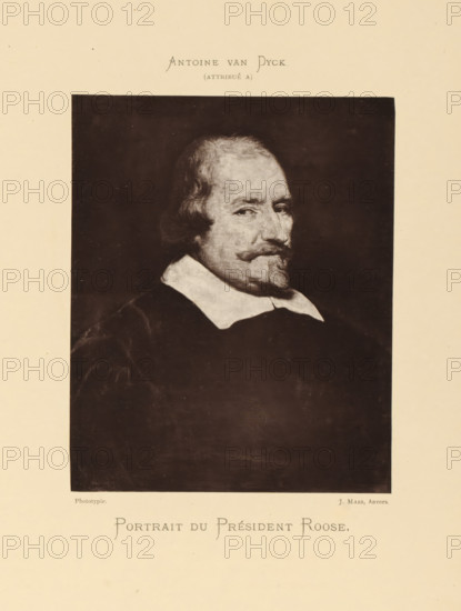 Portrait of President Roose, Reproduction of a painted portrait of Peter Roose, attributed to
