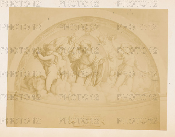 Fresco of God Blessing the World by Raphael, from the chapel of a villa in La Magliana, Rome,
