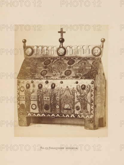 Byzantine reliquary in the form of a sarcophagus, photograph, page, inscription: 'No. 159.