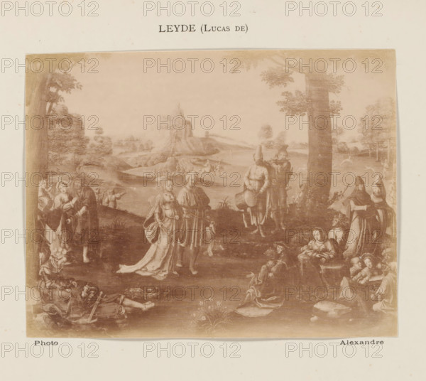 Photo reproduction of The Dance of Mary Magdalene by Lucas van Leyden, photograph, reproduction,