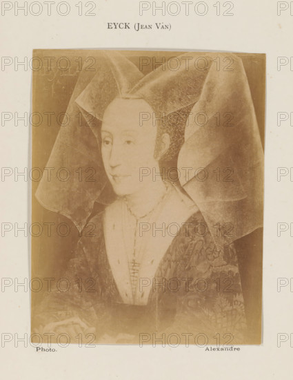 Photo reproduction of a portrait of Isabelle of Portugal by Rogier van der Weyden, photograph,