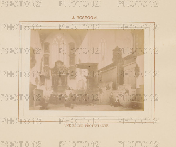 Une eglise protestante, Photo reproduction of Une eglise protestante by Johannes Bosboom,