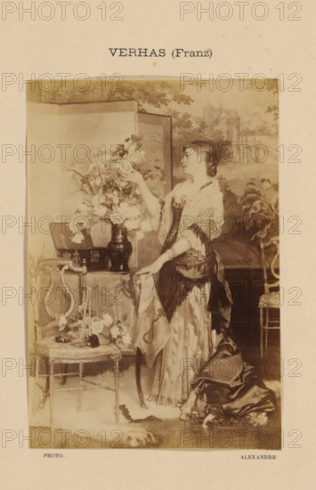 Photo reproduction of Le bouquet by Frans Verhas, Verhaz (Franz), photograph, reproduction, page,