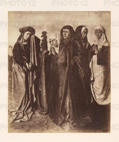 Photo reproduction of The Three Marys and the Saints John and Mary Magdalene by Jan Gossaert,