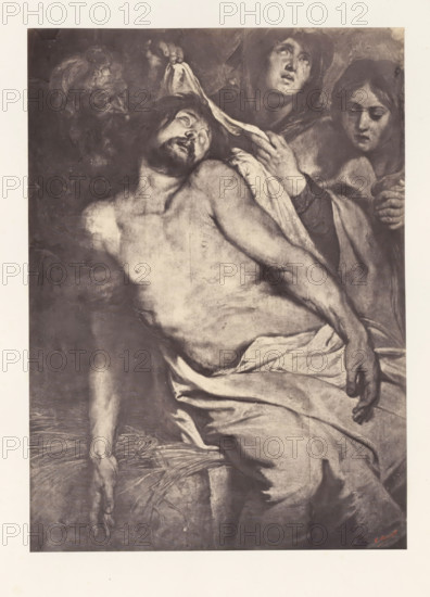 Photo reproduction of Christ on the Straw by Peter Paul Rubens, photograph, reproduction, page,