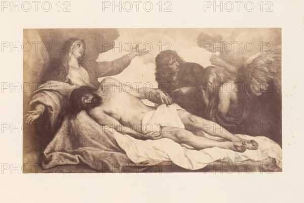 Photo reproduction of the Lamentation of Christ by Anthony van Dyck, photograph, reproduction,