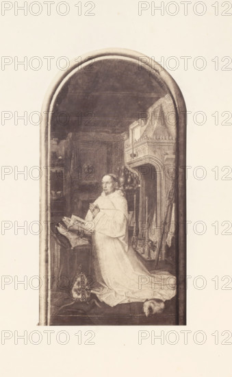 Photo reproduction of Christiaan de Hondt, abbot of Ter Duinen, photograph, reproduction, page,