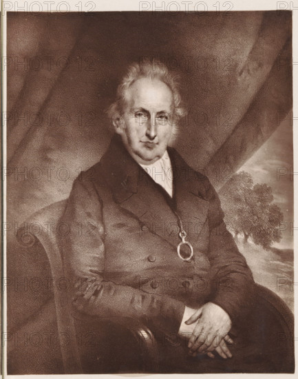 Photo reproduction of a painting depicting a portrait of Oswald Leycester, reproduction, page,