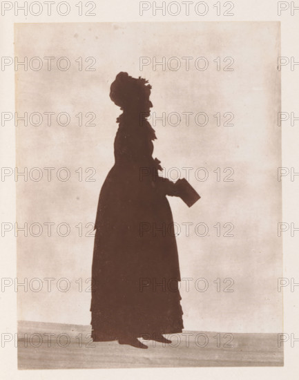 Photo reproduction of a drawing depicting a silhouette of Anna Maria Shipley, reproduction, page,