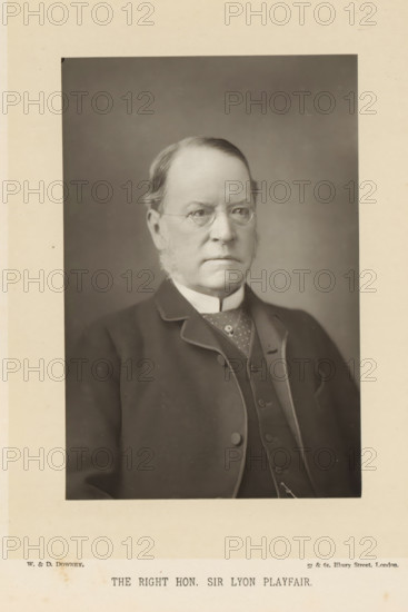 The right Hon. Sir Lyon Playfair, Portrait of Lyon Playfair, page, photomechanical print,