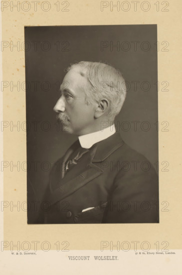 Viscount Wolseley, Portrait of Garnet Wolseley, page, photomechanical print, inscription: '57 & 61,