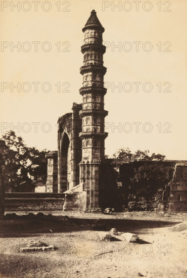 Mosque of Mahomed Ghous.- From the North, View of a minaret of the Mohammed Ghous Mosque in