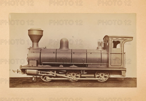 Goods steam locomotive made by Sharp, Stewart and Company, photograph, page, inscription: 'Class