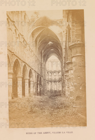 Ruins of the abbey, Villers la ville, photograph, page, Villers-la-Ville, c. 1856 - in or before