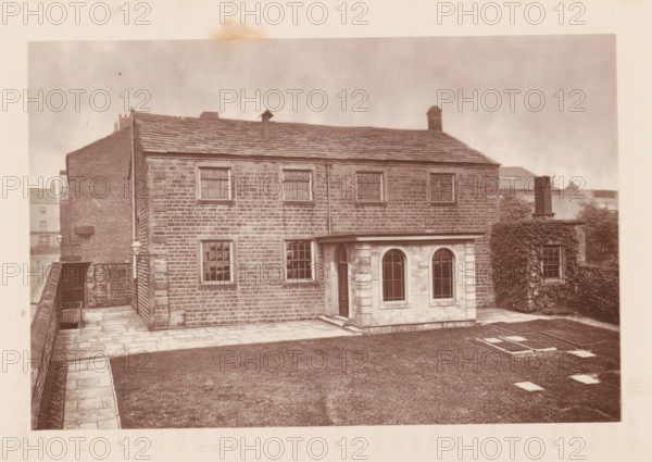 Exterior of a house at Rochdale, page, photomechanical print, Rochdale, c. 1873 - in or before